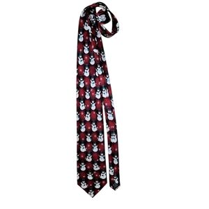 Snowman Patterned Holiday Tie